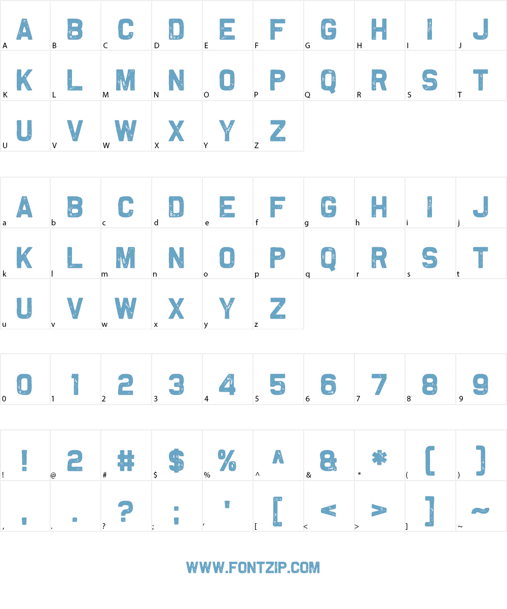 The Slug and Lion Font Character